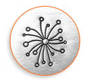 ImpressArt Metal Design Stamp,  9.5mm DANDELION PUFF LARGE   tol0038