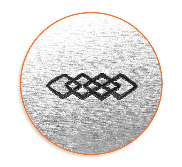 6mm DIAMOND LINK BORDER Metal Stamp, ImpressArt Metal Design Stamp, tol0575