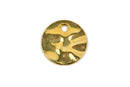 10 GOLD Hammered Metal Coin Sequin Charms, Round Coin Charms, double sided design, 20mm (3/4") chg0453