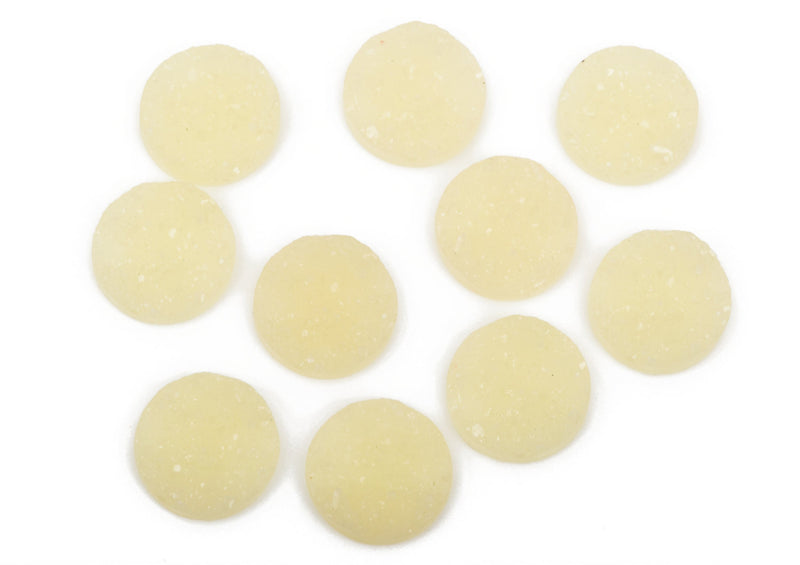 25mm DRUZY CABOCHONS, Round Resin IVORY Off-White faux druzy cabochon, 10 pieces, cab0459