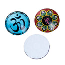 10 CHAKRA OM Meditation Glass Dome Cabochons, Mixed Designs, Round Glass Dome Seals Cabochons, 25mm  (1" diameter) cab0480