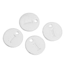10 Letter I Alphabet Charms Silver Plated Monogram, double sided round disc letter charms, dot charms, 12mm, (1/2") chs2560