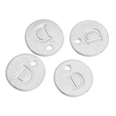 10 Letter D Alphabet Charms Silver Plated Monogram, double sided round disc letter charms, dot charms, 12mm, (1/2") chs2554