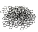 6mm split rings, 50 Gunmetal Split Rings, 6mm Double Loops Split Rings Open Jump Rings, gunmetal keyrings, 6mm jump rings, jum0172