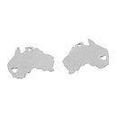 10 AUSTRALIA MAP Charms, Silver Plated Australian Continent Pendants, Sydney Heart Cutout, 29x23mm, chs2439