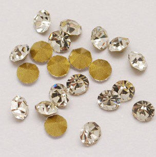 pp13 CRYSTAL CLEAR Rhinestone Chatons - Grade A Glass, Quality Machine Cut CrystalS 144 pcs  1 gross, Small   cry0067