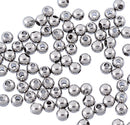 3mm Round Stainless Steel Beads, smooth seamless, 50 beads  bme0335
