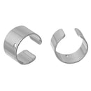 10 Silver Tone EAR CUFF Findings for Jewelry Making, with hole, 10mm  fin0568