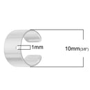 10 Silver Plated EAR CUFF Findings for Jewelry Making, with hole, 10mm  fin0569