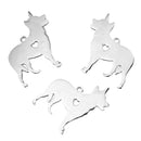 2 Stainless Steel AUSTRALIAN CATTLE DOG Charm Pendants, Dog Shape Charms, Design Metal Stamping Blanks 33x28mm, 15 gauge, chs2659