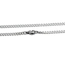 5 STAINLESS STEEL Curb Link Chain Necklaces with Lobster Clasp, 24" long links are 3mm x 2.5mm, fch0457