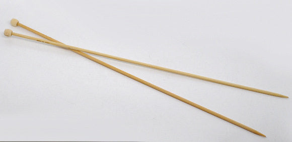 Pair of Bamboo Knitting Needles, US Size 4, 3.5mm, 13" long knt0133