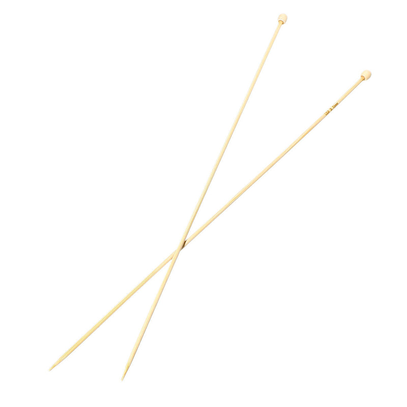 Pair of Bamboo Knitting Needles, US Size 3, UK Size 10, 3.25mm, 13" long knt0137
