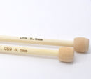 Pair of Bamboo Knitting Needles, US Size 9, UK Size 5, 5.5mm, 13" long knt0138
