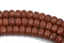 6mm BROWN Howlite FACETED Rondelle Beads, trade beads, full strand, about 95 beads, how0589
