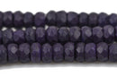 4mm NAVY BLUE Howlite FACETED Rondelle Beads, trade beads, full strand, about 185 beads, how0581