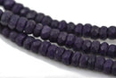 4mm NAVY BLUE Howlite FACETED Rondelle Beads, trade beads, full strand, about 185 beads, how0581