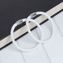 2 WHITE Round Leather Single Wrap Bracelet Blanks, Magnet Clasp, 5mm Polyurethane Licorice Leather, 9" long cor0120