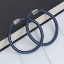 DARK NAVY BLUE Round Leather Single Wrap Bracelet Blanks, Magnet Clasp, 5mm Polyurethane Licorice Leather, 9" long cor0124