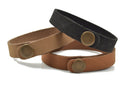 LEATHER CUFF Bracelet Blanks Sample Pack, 6 leather bracelet cuffs, brass snaps, black, camel, tan, 1/2" wide, Lth0001
