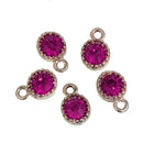 50 Rhinestone Channel Set Charm Pendant Drops, collection mixed colors as shown, gold metal, 14mm x 9mm, chg0497