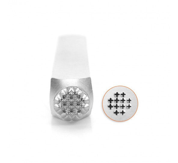 SMALL CROSS TEXTURE Metal Stamp, ImpressArt Metal Design Stamp,  6mm, tol0619