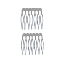20 Silver Hair Comb Blanks, silver metal combs, hair barrette blanks, hair fascinators, hat fascinators, 1-1/2" long fin0607