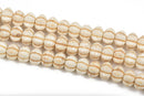 12mm Howlite PUMPKIN Beads, OFF WHITE Cream, full strand, about 52 beads, how0554