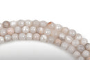 4mm White CRAZY LACE AGATE Round Beads, white and grey faceted gemstones, full strand, about 90 beads, gag0275