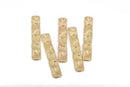 8 Gold "Faith" Hammered Metal Tags religious charms, bar pendant, stamped rectangle charm chg0426