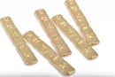8 Gold "Faith" Hammered Metal Tags religious charms, bar pendant, stamped rectangle charm chg0426