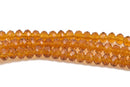 4mm TOPAZ AMBER Rondelle Crystal Beads, Faceted Transparent Glass Crystal Beads, 145 beads, bgl1543