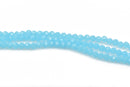 4mm SKY BLUE OPAL Glass Crystal Round Beads, Opaque Faceted Beads, 100 beads, bgl1552