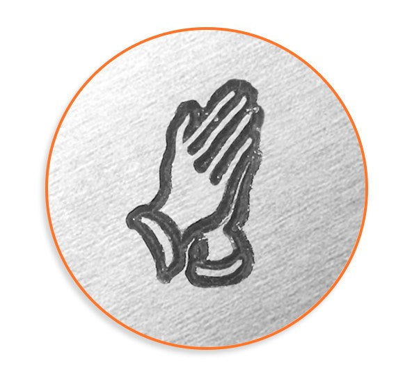 PRAYING HANDS Metal Stamp, ImpressArt Metal Design Stamp,  6mm religion stamps, tol0652