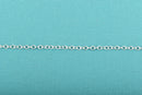 50 yards (150 feet) Bright Silver Plated Cable Chain, Oval Links are 2.5x2mm soldered, bulk on spool, fch0459b