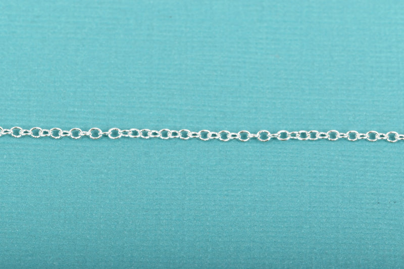 1 yard Bright Silver Plated Cable Chain, Oval Links are 2.5x2mm, fch0459a