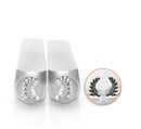 WREATH ENDS Metal Stamps, Flourish Stamps, ImpressArt Metal Design Stamp, 6mm, Set of 2 stamps, tol0626