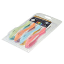 Set of 8 Aluminum Crochet Hooks, with curvy ergonomic soft flexible grips, sizes 1.0mm through 2.75mm (size 2), tol0606