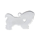 2 Stainless Steel MALTESE Charm Pendants, Dog Shape Charms, Design Metal Stamping Blanks 30x18mm, 15 gauge, chs2475