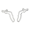 5 Silver FLORIDA Charm Pendants, Outline State Travel Charm Pendants, 37x31mm, chs2490