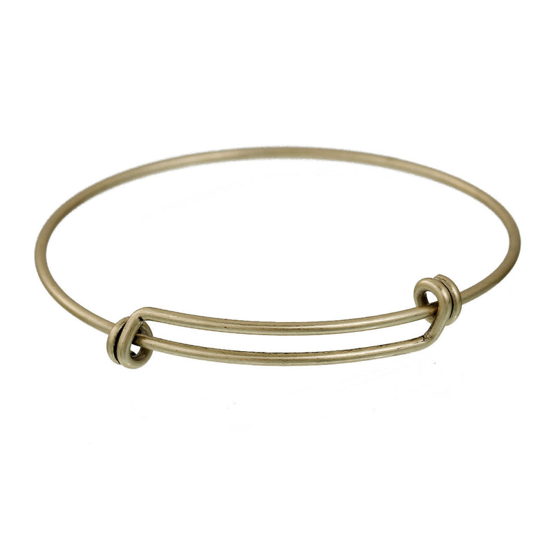 5 BRONZE Bangle Charm Bracelet, adjustable size expandable to fit wrist, fits small to medium wrist, thick 16 gauge, 7-1/2" FIN0581