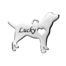 2 Stainless Steel LABRADOR RETRIEVER Charm Pendants, Dog Shape Charms, Design Metal Stamping Blanks 30x24mm, 15 gauge, CHS2492