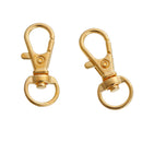 10 Gold Plated Lobster Swivel Clasps for Key Rings, Key Chains, Dog Leashes  33mm x 13mm, fcl0198