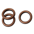 6mm COPPER Plated Soldered Closed Jump Rings, 17 gauge, 50 pcs, jum0185a