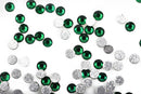 EMERALD GREEN Crystal Flat Back Rhinestones, Machine Cut High Quality Glass Crystals, size ss4, 1.5mm, pp9, 1440 pcs, 10 gross, cry0128