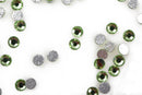 PERIDOT GREEN Crystal Flat Back Rhinestones, Machine Cut High Quality Glass Crystals, size ss4, 1.5mm, pp9, 1440 pcs, 10 gross, cry0129