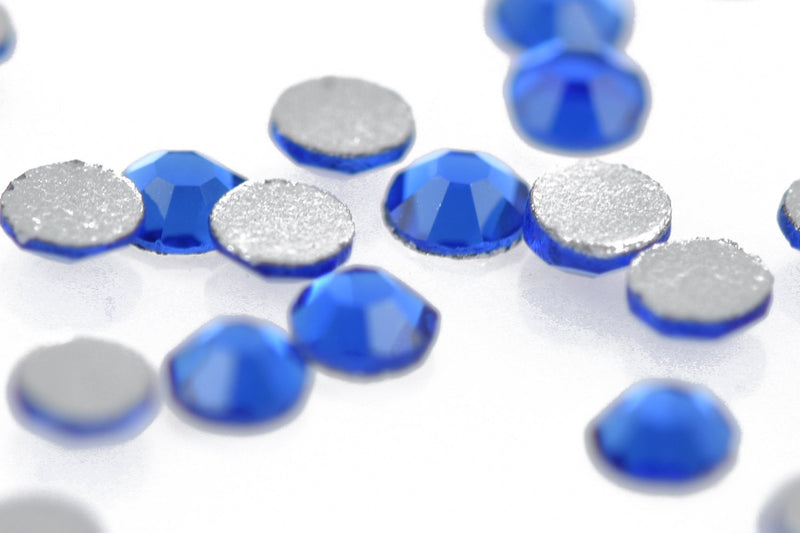 DARK SAPPHIRE BLUE Crystal Flat Back Rhinestones, Machine Cut High Quality Glass Crystals, size ss4, 1.5mm, pp9, 1440 pcs, 10 gross, cry0132