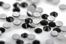 JET BLACK Crystal Flat Back Rhinestones, Machine Cut High Quality Glass Crystals, size ss4, 1.5mm, pp9, 1440 pcs, 10 gross, cry0136