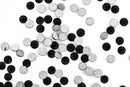 JET BLACK Crystal Flat Back Rhinestones, Machine Cut High Quality Glass Crystals, size ss4, 1.5mm, pp9, 1440 pcs, 10 gross, cry0136