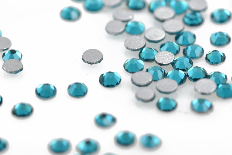 BLUE ZIRCON Crystal Flat Back Rhinestones, Machine Cut High Quality Glass Crystals, size ss4, 1.5mm, pp9, 1440 pcs, 10 gross, cry0143